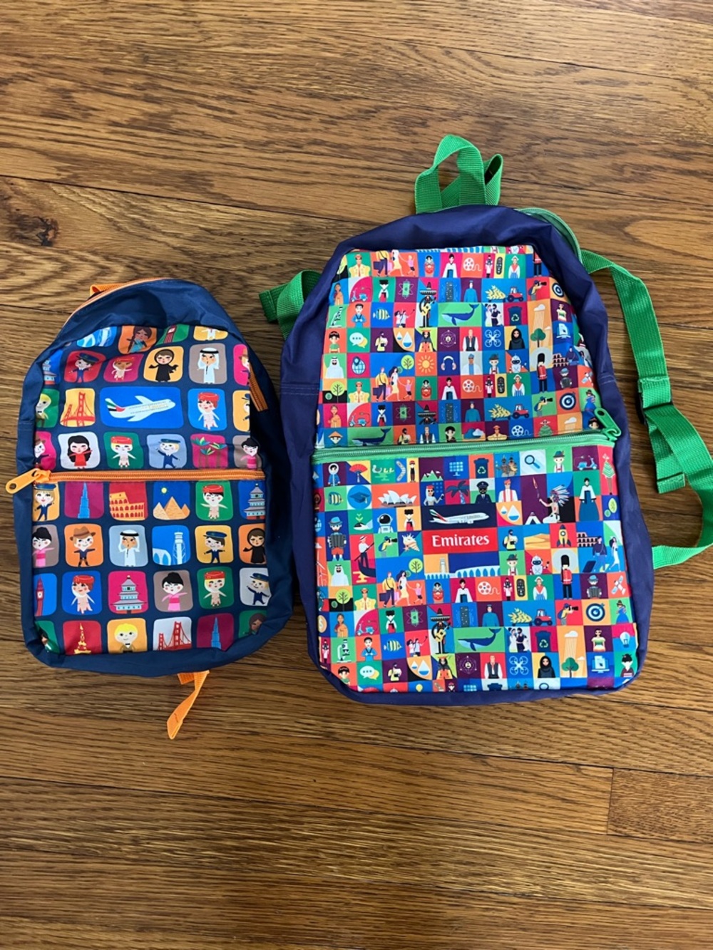 Emirates Airline Dubai Backpack Rucksack Duffle Bag Foldaway Bag Pouch Lot Kids